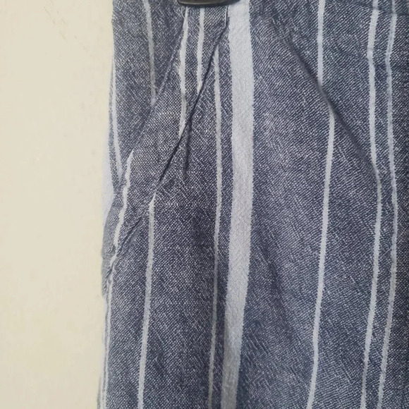 Ellen Tracy Stiped Linen Pants - Picture 5 of 7